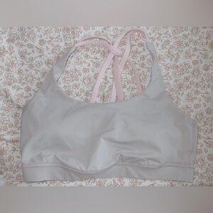 Gray and Pink Lululemon Sports Bra